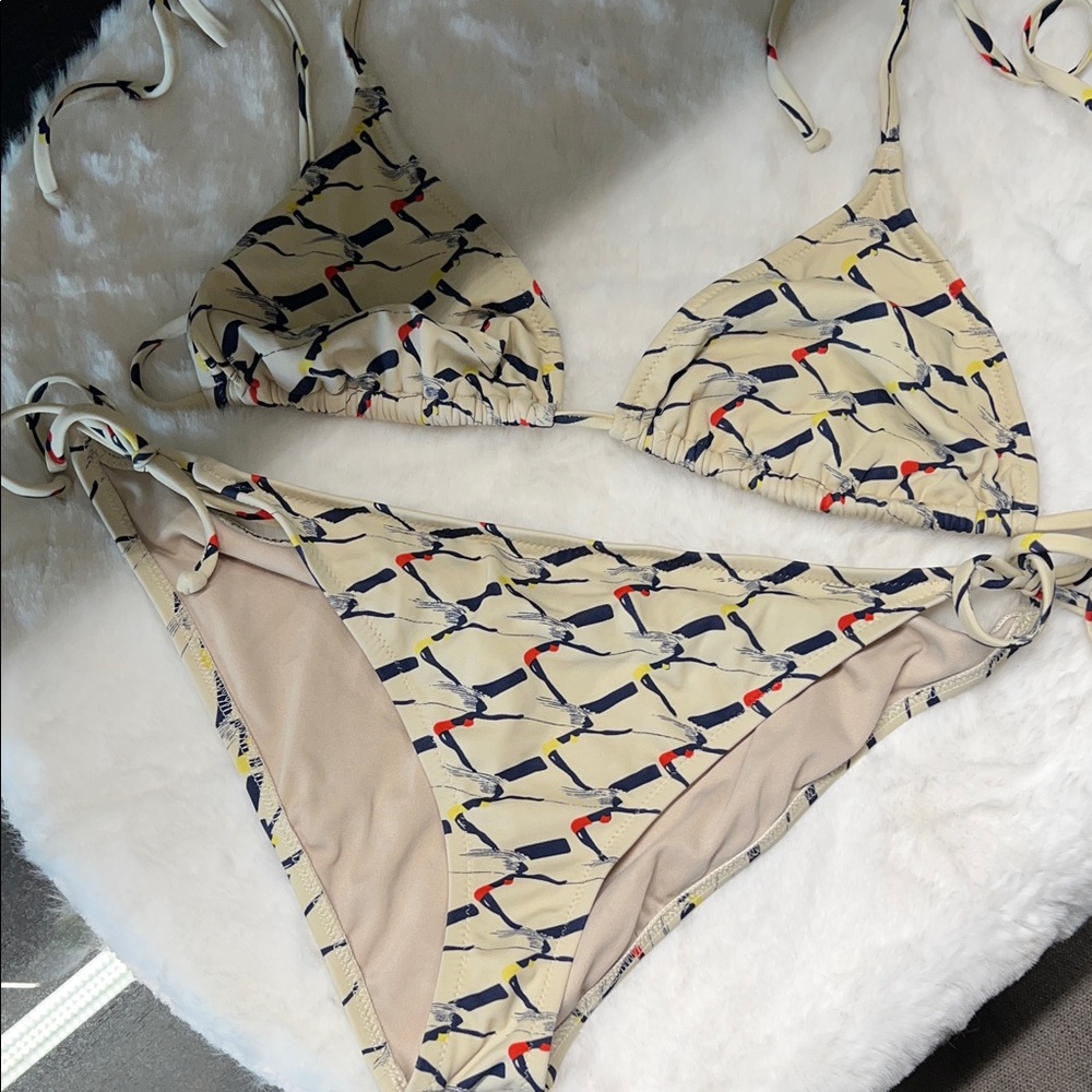 J.Crew string bikini top in water skiers